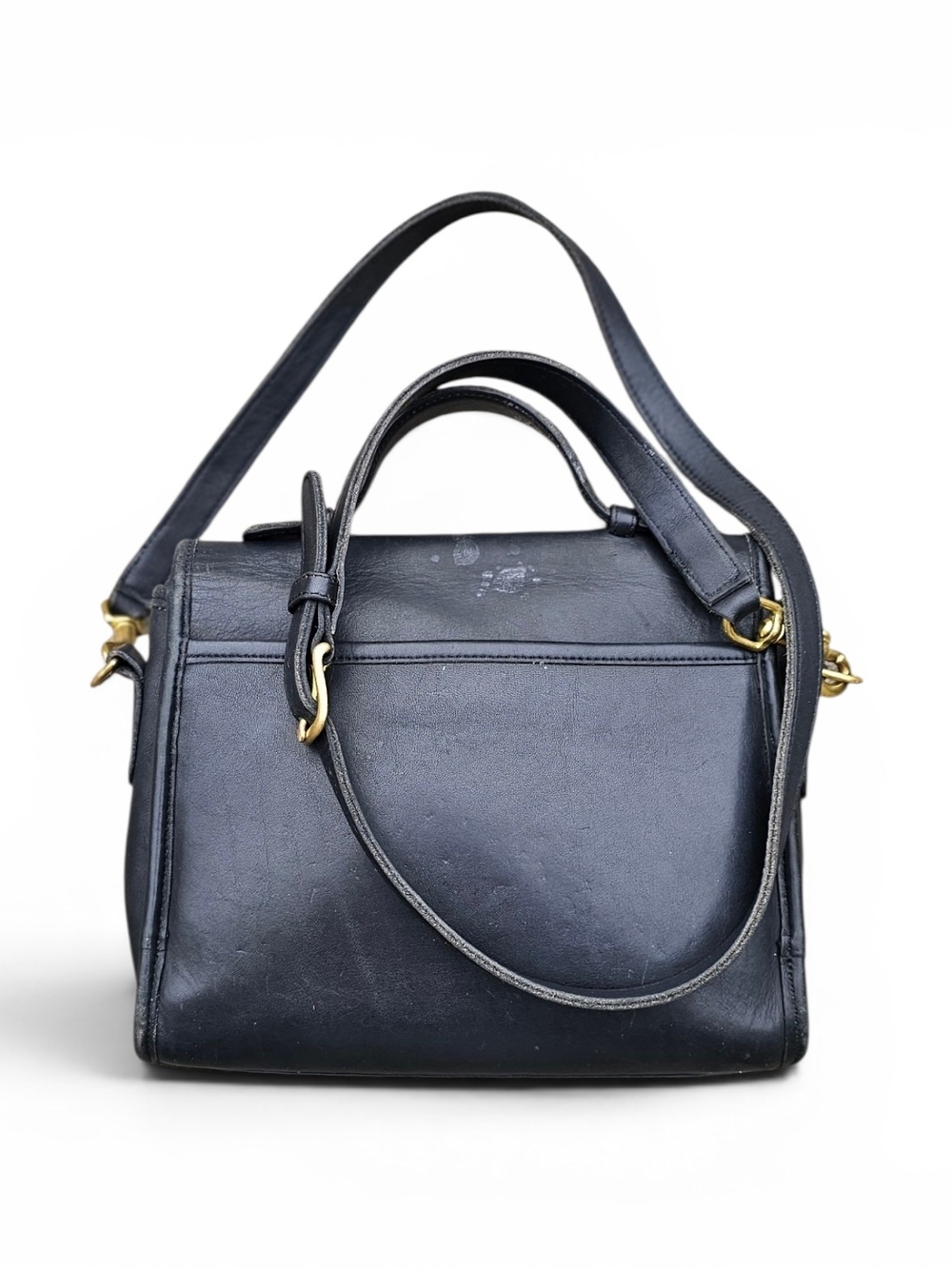 Vintage Coach Black Leather Crossbody - Picture 2 of 5